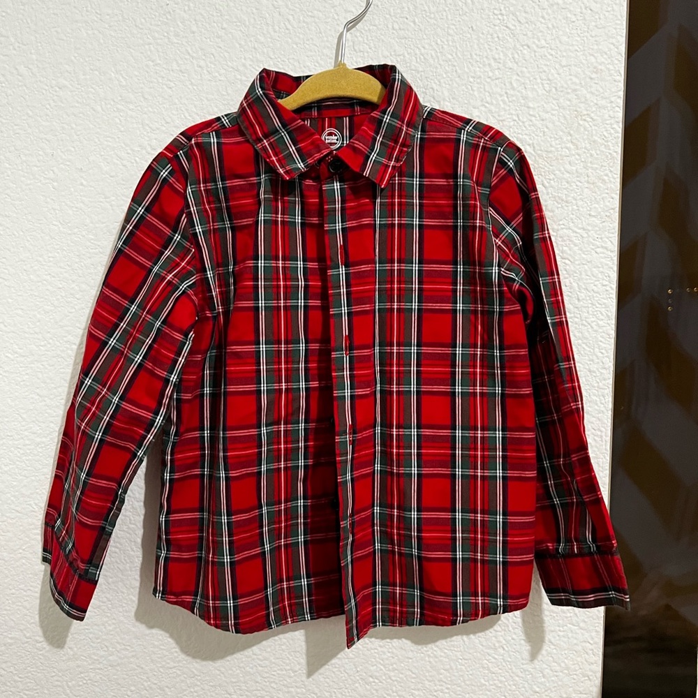 Christmas Holiday Tartan button down shirt